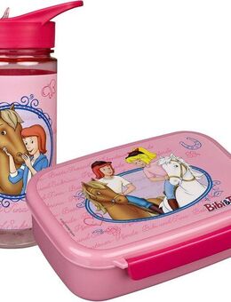 Scooli Lunchbox Bibi & Tina, Kunststoff, (Set, 2-tlg), Brotzeitdose & Trinkflasche