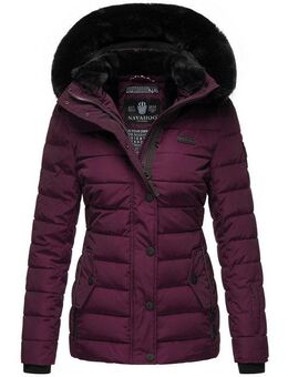 Navahoo Steppjacke Milianaa Edle Winterjacke mit weicher Kunstfell-Kapuze