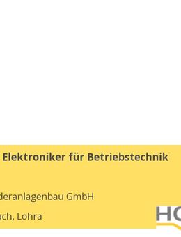 Ausbildung Elektroniker für Betriebstechnik (m/w/d) - Gladenbach