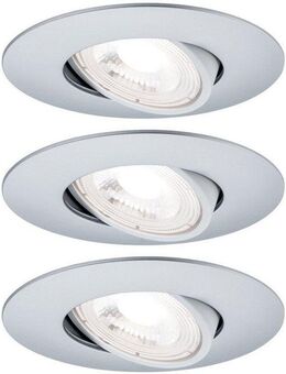 Paulmann LED Einbauleuchte, LED wechselbar, Warmweiß, LED-Modul, 3er-Set schwenkbar rund 3.000K 3x4W 230V
