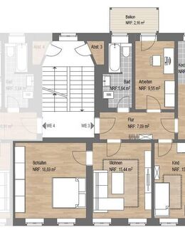 Denkmalschutz - 4-Zimmerwohnung mit Balkon in ruhiger Seitenstraße in Anger-Crottendorf - Leipzig