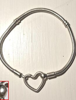 Armband Pandora Moments mit Herzverschluss für Charms - Dassel