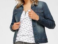 Arizona Jeansjacke aus Baumwollmischung, figurbetont, kurz geschnitten