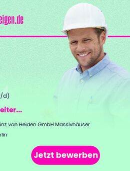 Bauleiter (m/w/d) - Berlin