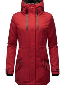 Navahoo Wintermantel Avrille II sportlicher Damen Winter Kurzmantel mit großer Kapuze