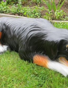 Berner Sennenhund liegend Dekofigur Gartendeko - Hergisdorf