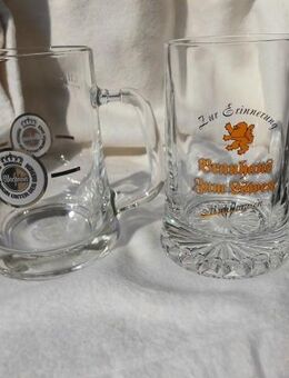 Glas Bierkrüge Warsteiner 0,3+Brauhaus zum Löwen Mühlhausen zus. 3,- Bierseidel Seidel - Flensburg