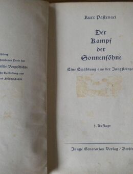 Der Kamp der Sonnensöhne,Kurt Pastenaci,Junge Generation Verlag,30er Jahre - Linnich