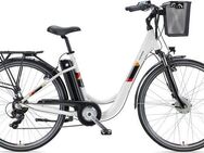 Telefunken E-Bike Cityrad Multitalent RC822, 7 Gang Shimano Tourney Schaltwerk, Kettenschaltung, Frontmotor, 374,4 Wh, (2 V-Bremsen, Beleuchtung, Straßenzulassung, ca. 100 km Reichweite), City Elektrofahrrad, Damen Herren, 28 Zoll, 36 V 374 Wh Akku,...
