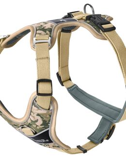 HUNTER Geschirr Divo Camouflage, beige - Größe L: 72 - 100 cm Bauchumfang