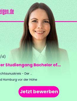 Dualer Studiengang Bachelor of Arts – Digitale Verwaltung – Beamter des gehobenen Dienstes (m/w/d) - Bad Homburg (Höhe)