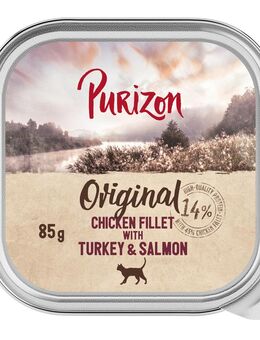 Purizon Original Schale 6 x 85 g - Hühnerfilet mit Truthahn & Lachs