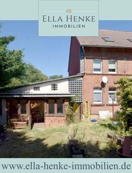 Solide Backstein-Haushälfte mit Garten + 3 Garagen in ruhiger Lage. - Huy