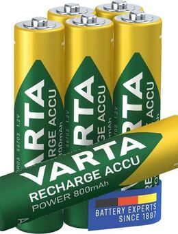 VARTA Recharge Accu Recycled AAA 800 mAh Akkupacks Micro 800 mAh (6 St)