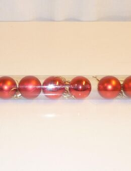 Rote und silberne Weihnachtsbaumkugeln / Christbaumkugeln ca. 4 cm - Lorsch (Karolingerstadt)