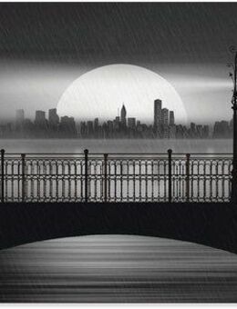 Artland Wandbild Die Brücke im Regen, Brücken (1 St), als Leinwandbild, Poster in verschied. Größen