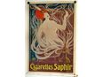 Antikes Reklame Plakat ca 1910 Cigarettes Saphir Vintage Poster in 50672