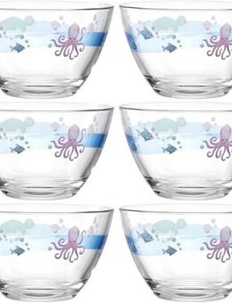 LEONARDO Kinderschale Meer BAMBINI AVVENTURA, Glas, (Set, 6-tlg), 12 cm, Kalk-Natron-Glas
