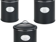 WENKO Vorratsdose Modell Nero, Metall, (Set, 3-tlg), Aufbewahrungsdosen für Vorräte und Lebensmittel, 3 Größen