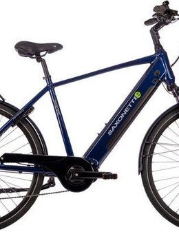 SAXONETTE E-Bike Cityrad Deluxe Sport Man, 9 Gang Shimano Alivio Schaltwerk, Kettenschaltung, Mittelmotor, 418 Wh, Pedelec, Elektrofahrrad für Damen u. Herren