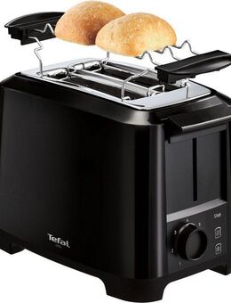 Tefal Toaster TT1408 Uno, 2 kurze Schlitze, 800 W, 2-Kammern, Brötchenaufsatz, variable Schlitzbreite, 7 Bräunungsstufen