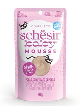Schesir Baby Mousse 12 x 70 g - Huhn mit Hühnerleber