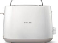 Philips Toaster HD2581/00, 2 kurze Schlitze, 830 W, integrierter Brötchenaufsatz, weiss