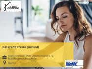 Referent Presse (m/w/d) - Berlin