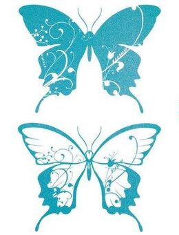 Komar Wandtattoo Farfalle - Größe 50 x 70 cm, selbstklebend, Wandsticker