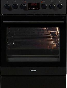 Amica Elektro-Standherd SHC 11503 SM, mit 2-fach-Teleskopauszug, Steam Clean, Ofen mit 11 Programmen und zweistufig ausziehbaren Backblechschienen.