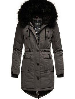 Navahoo Wintermantel Luluna Prc edler Parka mit großer Kunstfellkapuze