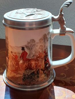 Vintage Deutscher Bierkrug Zinndeckel, 1977 - Köln