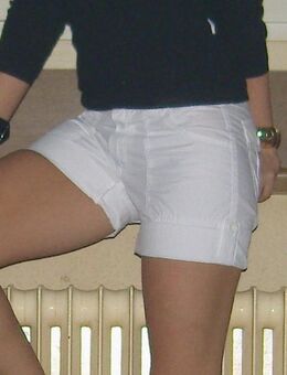 Weiße Hotpants, Shorts, Sommerhose, Gr. XS - Düsseldorf