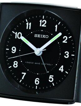 Seiko Funkwecker QHR022K Wecker, Schlafzimmer, Leuchtzeiger, Beleuchtung, Schlummerfunktion
