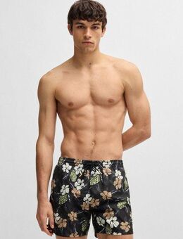 BOSS Badeshorts Piranha mit buntem Alloverdruck