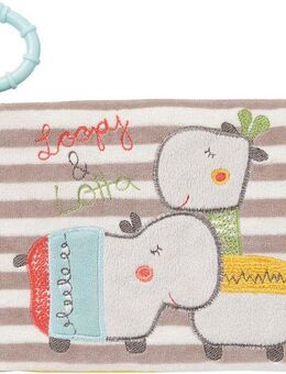 Fehn Greifspielzeug Classic Stars, Loopy & Lotta Fotoalbum, mit Ring zur Befestigung an Kinderwagen, Babyschale oder Bett