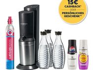 SodaStream Wassersprudler SodaStream CRYSTAL 3.0 mit 3 Glaskaraffen, 1 CO2-Zylinder und 2 Sirups, (Sirups: 1x Pepsi Zero Zucker, 1x Maracuja ohne Zucker), mit Quick-Connect-System