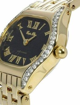CD-02 B Damen Uhr, Armbanduhr, Markenuhr, Themista vergoldet mit Strass * NEU * - Lübeck