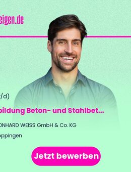 Ausbildung Beton- und Stahlbetonbauer (m/w/d) 2026 - Göppingen