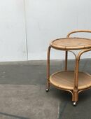 Dal Vera Rattan Side Table Cart Tisch zu Mid Century 60er 70er in 22303