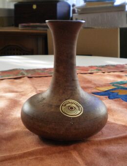 Keramik-Vase,handgetöpfert,Alt,ca. 14 cm hoch,bis ca. 11,5 cm Dm. - Linnich