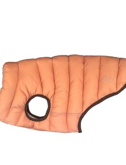 Nomad Tales Bloom Hundemantel Puffer, orange/beige - ca. 35 cm Rückenlänge