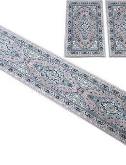 my home Bettumrandung Oriental, Made in Belgium, Höhe 7 mm, (1-tlg), Läufer-Set, Kurzflor, Orient-Optik, mit Bordüre, pflegeleicht, elegant