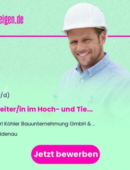 Bauleiter/in (m/w/d) im Hoch- und Tiefbau - Heidenau (Sachsen)