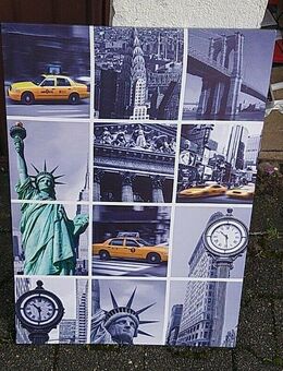 New York Bild gemalt wie neu, Gemälde, Kunst, Kunstdruck - Essen
