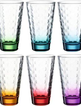 LEONARDO Gläser-Set OPTIC, 6-tlg., Glas, 300 ml, 6-teilig