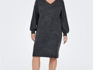 ONLY CARMAKOMA Strickkleid CARMANIFESTA LS V-NECK DRESS KNT BF mit Spitze am Ausschnitt