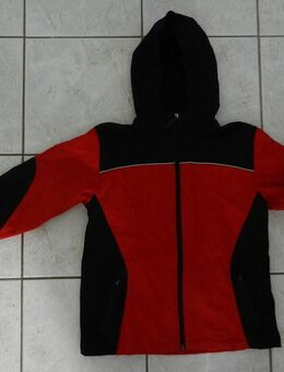 Softshell Jacke Gr. 140 schwarz rot mit Kapuze von promodoro - Chemnitz