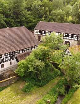 Denkmalgeschützte historische Getreide- und Sägemühle auf ca. 70.000 m² idyllischem Grundstück in Alleinlage bei Weida/ Ostthüringen - Harth-Pöllnitz