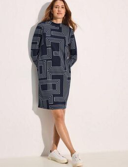 CECIL Jerseykleid Sommerkleid mit grafischem Muster, weich und bequem